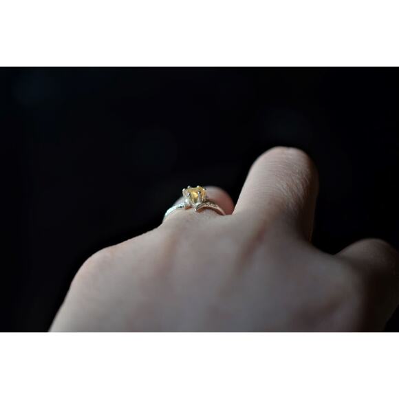 Raw Stone Opal Ring Rough Opal Engagement Ring Natural Opal Jewelry Single Stone - Picture 8 of 9